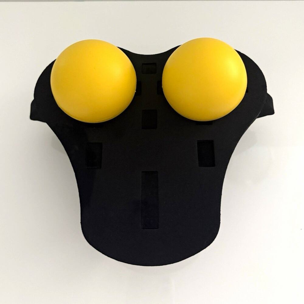 Manual Trigger Point Back & Neck Massager, 2-Head Black/Yellow Plastic
